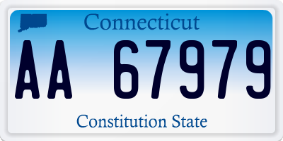 CT license plate AA67979