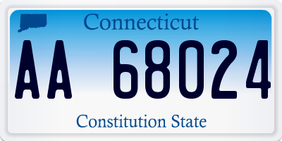 CT license plate AA68024