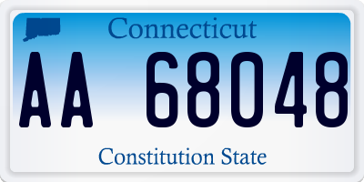 CT license plate AA68048