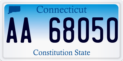 CT license plate AA68050