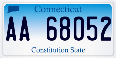 CT license plate AA68052