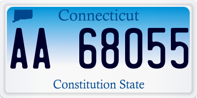 CT license plate AA68055