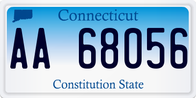 CT license plate AA68056