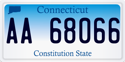 CT license plate AA68066
