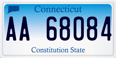 CT license plate AA68084