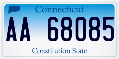 CT license plate AA68085