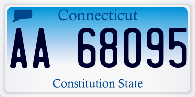 CT license plate AA68095
