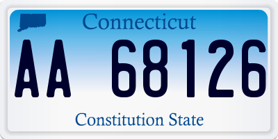 CT license plate AA68126