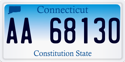 CT license plate AA68130