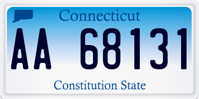 CT license plate AA68131