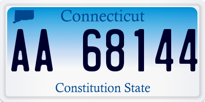CT license plate AA68144