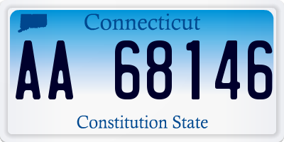 CT license plate AA68146