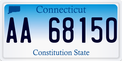 CT license plate AA68150