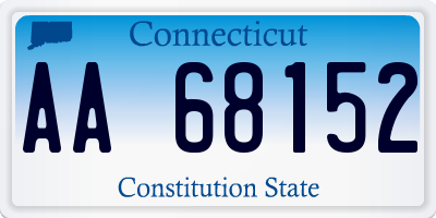 CT license plate AA68152