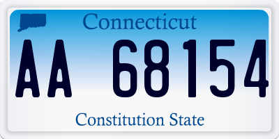 CT license plate AA68154