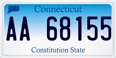 CT license plate AA68155