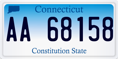 CT license plate AA68158