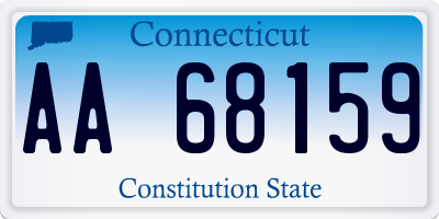CT license plate AA68159
