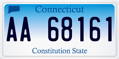 CT license plate AA68161