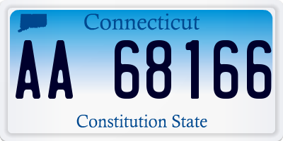 CT license plate AA68166