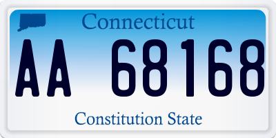 CT license plate AA68168