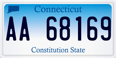 CT license plate AA68169