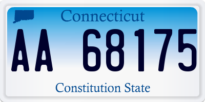 CT license plate AA68175