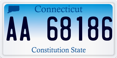 CT license plate AA68186