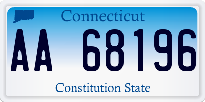 CT license plate AA68196