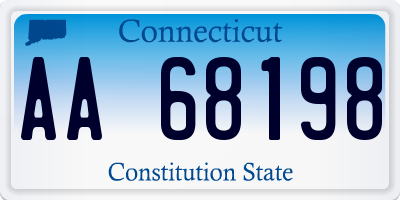 CT license plate AA68198