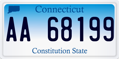 CT license plate AA68199