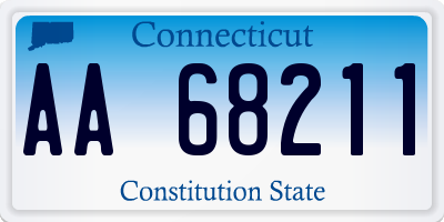 CT license plate AA68211