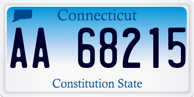 CT license plate AA68215