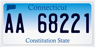 CT license plate AA68221
