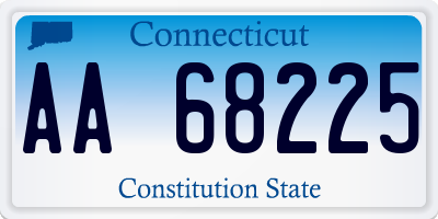 CT license plate AA68225