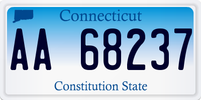 CT license plate AA68237