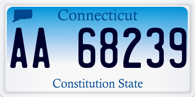 CT license plate AA68239