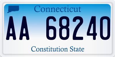CT license plate AA68240