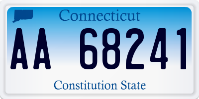 CT license plate AA68241