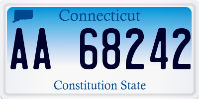 CT license plate AA68242
