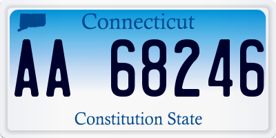 CT license plate AA68246