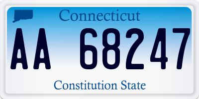 CT license plate AA68247