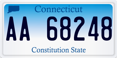 CT license plate AA68248