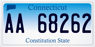 CT license plate AA68262