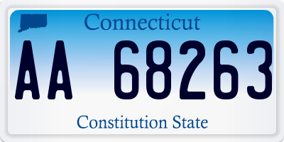 CT license plate AA68263