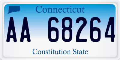 CT license plate AA68264