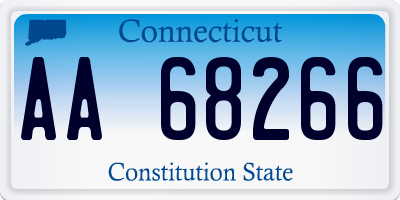 CT license plate AA68266