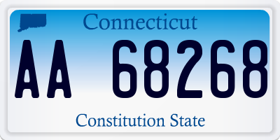 CT license plate AA68268