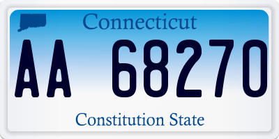 CT license plate AA68270