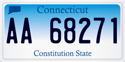CT license plate AA68271